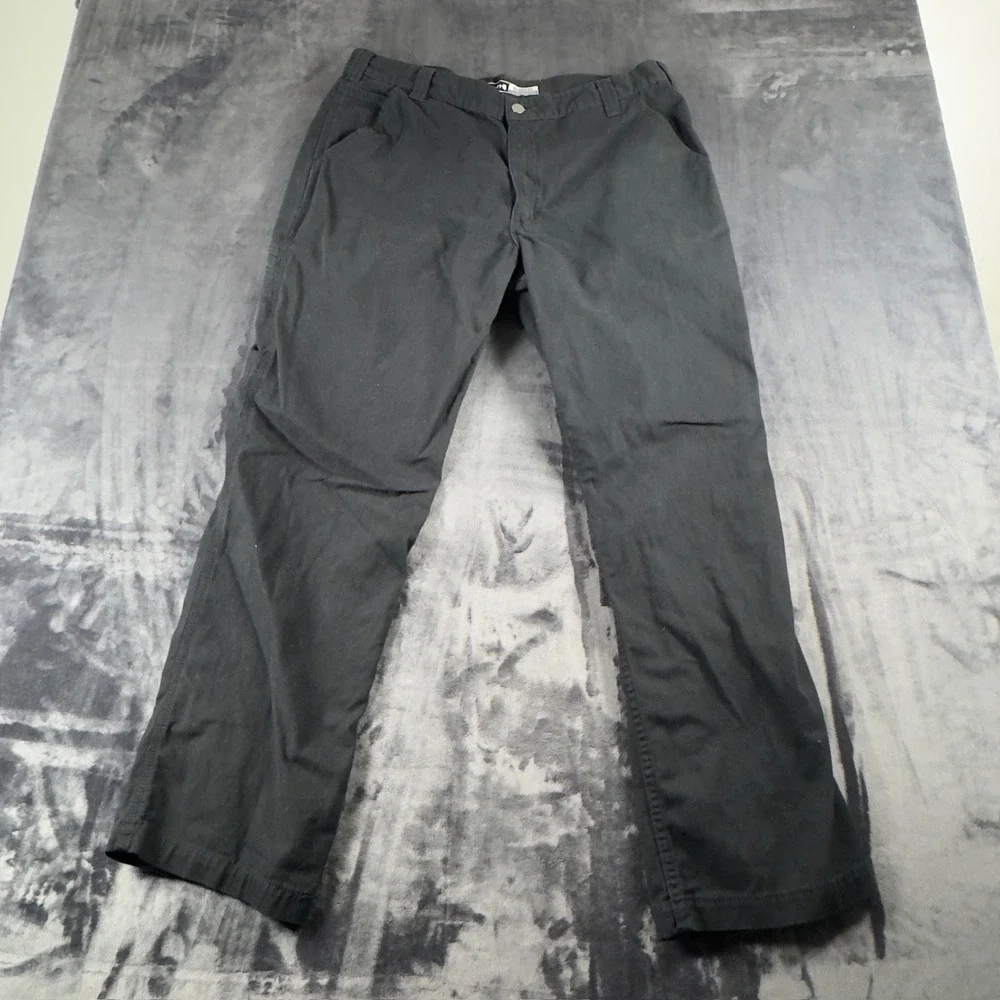 Carhartt Relaxed Fit Work Pants Mens 38x32 Black Rugged Flex Canvas 102291